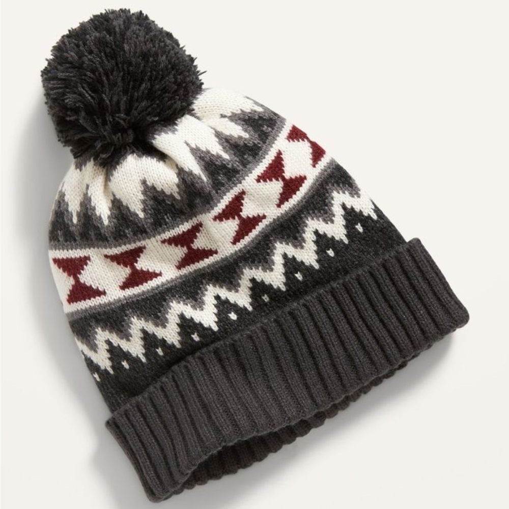 Old Navy Jacquard-Knit Pom-Pom Beanie for Kids